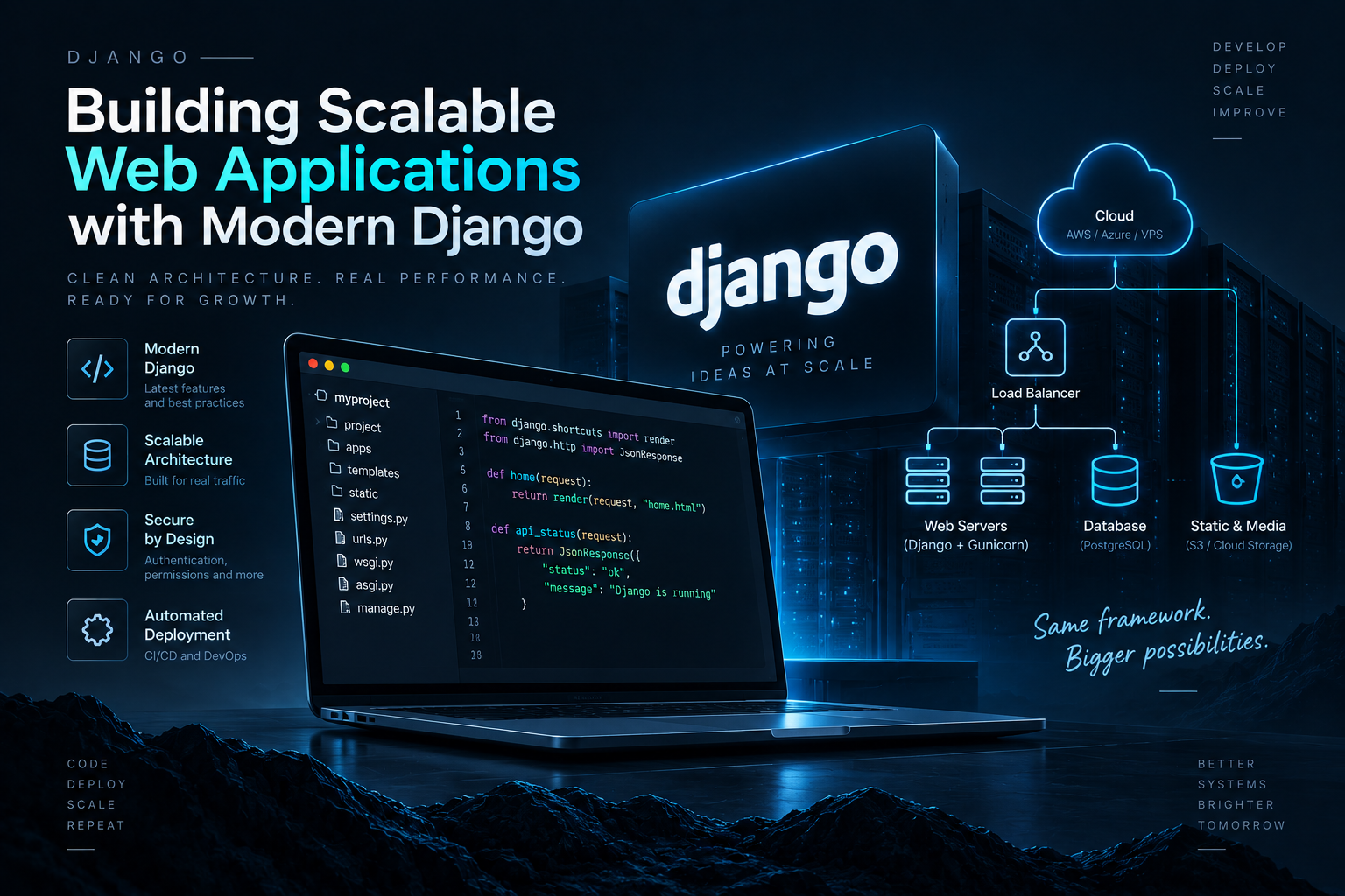Cover for Building Scalable Web Applications with Modern Django